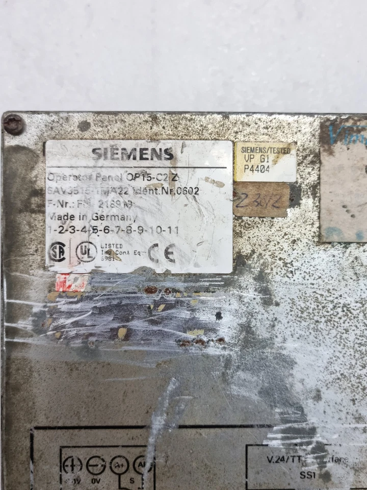 DESMA DRC 1000 Siemens OP15-C2 Operator Panel Hmi Display Tested as Photos